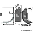 Winkelmesser - Fräsmesser links zu Breviglieri Z1400312 - Duraface – Landtechnik Ersatzteil