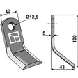 Y-Messer 010132370096 zu Irus Mulcher – Messer für Mulcher Ersatzteil