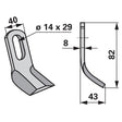 Y-Messer 0901049 zu Ferri Mulcher – Mulcher Ersatzteil