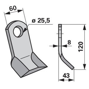 Y-Messer 0901085 zu Ferri Mulcher – Mulcher Ersatzteil