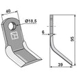 Y-Messer 10860000 zu Dücker Mulcher – Messer für Mulcher Ersatzteil