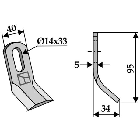 Y-Messer 33449 zu Fischer Mulcher – edit Ersatzteil