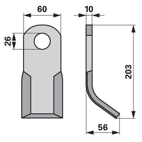 Y-Messer 450412 zu Rotoland Mulcher – Mulcher Ersatzteil