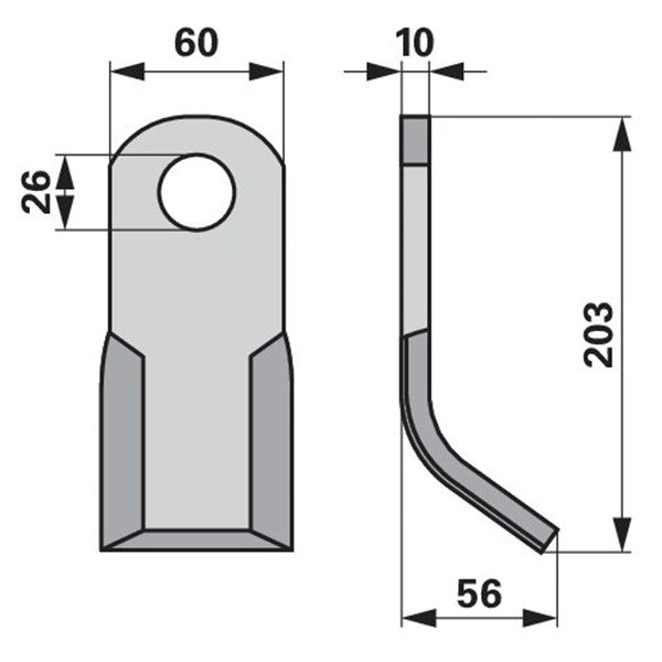 Y-Messer 450412 zu Rotoland Mulcher – Mulcher Ersatzteil