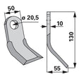 Y-Messer 6060009 zu Kirchner Mulcher – Mulcher Ersatzteil
