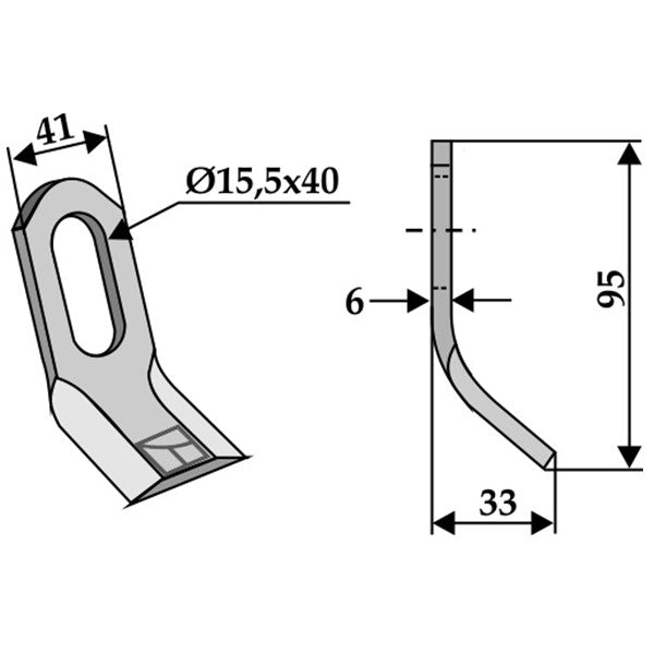 Y-Messer 7190166 zu Mc Connel Mulcher – Messer für Mulcher Ersatzteil