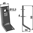 Y-Messer 79084 zu Agria Mulcher – Landtechnik Ersatzteil