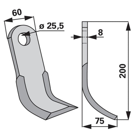 Y-Messer 931040001 zu Vogel u. Noot Mulcher – Messer für Mulcher Ersatzteil