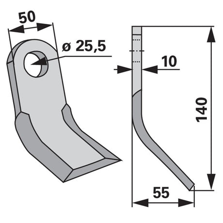 Y-Messer CL00309 zu Omarv Mulcher – Messer für Mulcher Ersatzteil