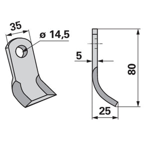 Y-Messer zu Calderoni Mulcher – Mulcher Ersatzteil