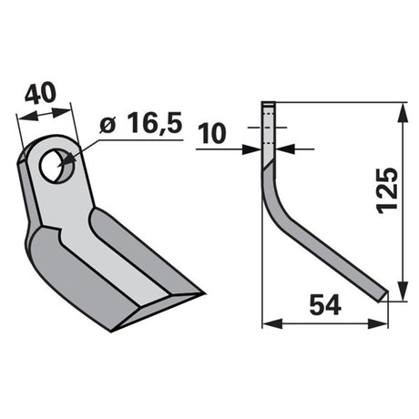 Y-Messer zu Celli Mulcher – Messer für Mulcher Ersatzteil