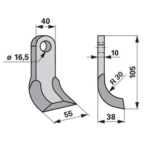 Y-Messer zu HMF Mulcher – Messer für Mulcher Ersatzteil