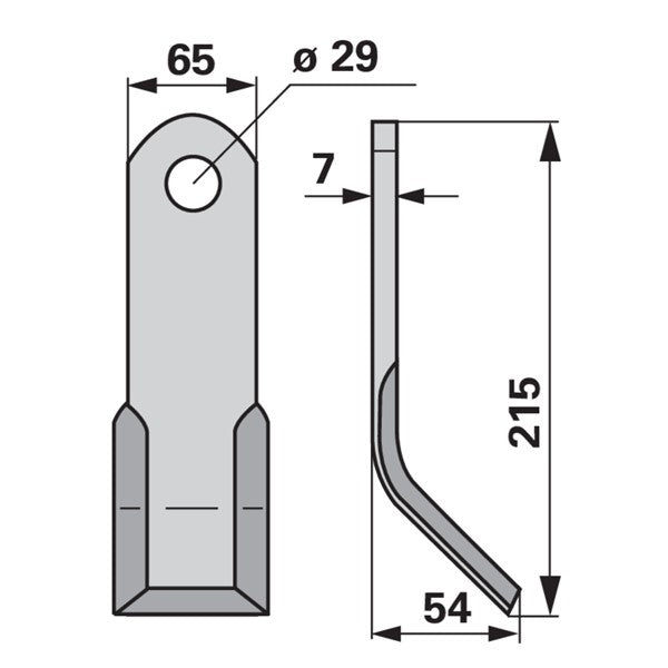 Y-Messer zu Krobath Mulcher – Messer für Mulcher Ersatzteil