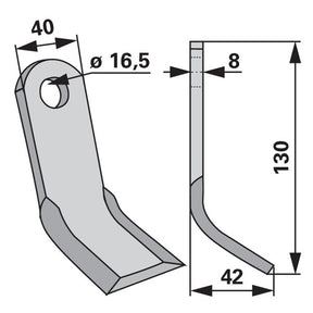 Y-Messer zu Nobili Mulcher - Variante 1 – Messer für Mulcher Ersatzteil