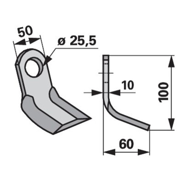 Y-Messer zu Seppi Mulcher – Mulcher Ersatzteil