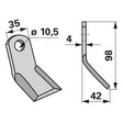 Y-Messer zu Zappator Mulcher - Variante 1 – Messer für Mulcher Ersatzteil
