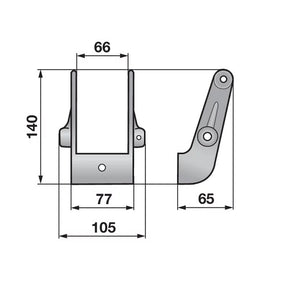 Zinkenhalter 251091 - L 140 x B 77 x H 65 - zu Rapid – Halter für Balkenmäher Ersatzteil