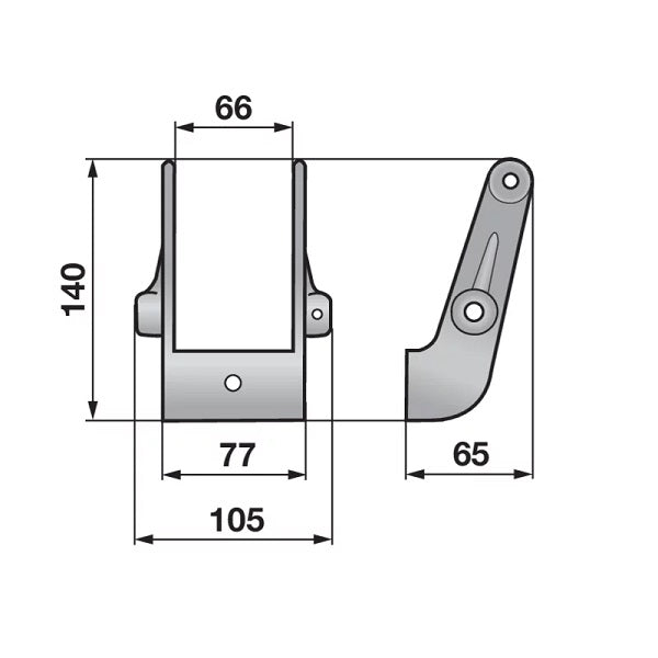 Zinkenhalter 251091 - L 140 x B 77 x H 65 - zu Rapid – Halter für Balkenmäher Ersatzteil