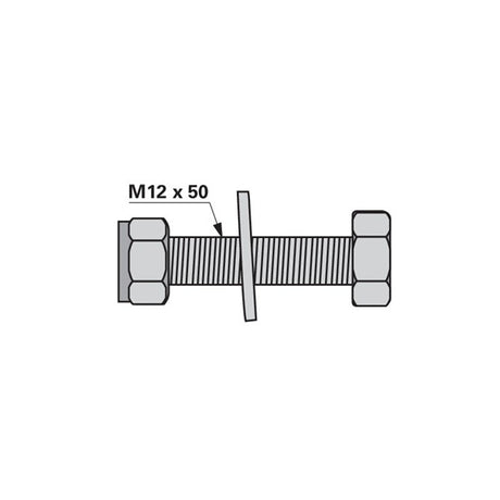 Zinkenhalter - M12 x 50 mm - zu Claas – Sonstiges für Ernte Ersatzteil
