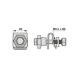 Zinkenhalter 260505.2 - 260504.1 - M12 x 80 mm - zu Krone – Kreiselheuer Ersatzteil