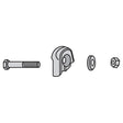 Zinkenhalter 58525700 - 58525701 - M12 x 70 mm - zu Kuhn – Grubber Ersatzteil