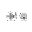 Zinkenhalter - M12 x 60 mm - zu Galfré – Halter für Kreiselschwader Ersatzteil