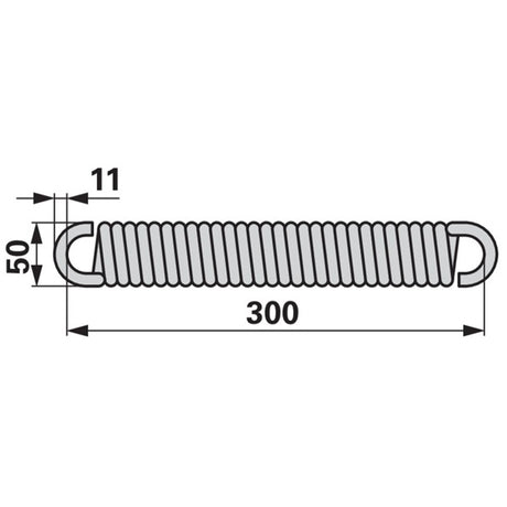 Zugfeder - Länge 300 mm – Zugfeder Ersatzteil