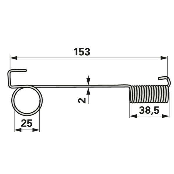 Zugfeder L 153 mm anstelle von Mörtl N41N – Sonstiges für Traktor Ersatzteil