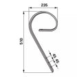 Zustreiferzinke - 45x10 mm - Länge 510 mm – Striegel Zinken Ersatzteil
