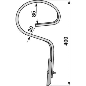 Garezinke Germinator 32x10x400mm zu Hatzenbichler und Kongskilde – Grubber Zinken Ersatzteil