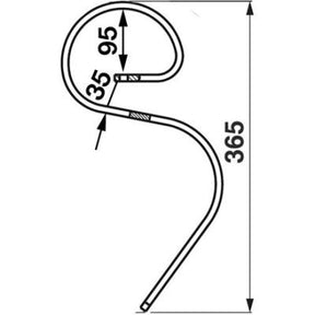 Garezinken gebogen 25x8x365mm – Grünland Ersatzteil