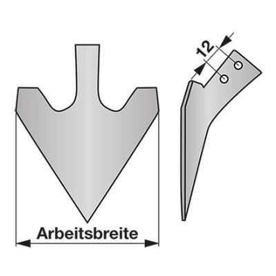 Hackschar 160mm 50 Grad zu Stoll – Schare Ersatzteil