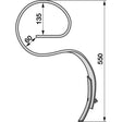 Kultureggenzinke komplett - Länge: 550 mm - Materialstärke: 45 x 10 mm – Egge Ersatzteil