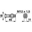 Scharschraube mit Mutter M12x45 zu Hatzenbichler 10 Stück – Landtechnik Ersatzteil