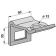 Zinkenhalter 32x10mm für Rahmen 40x15mm mit Verstärkungsfeder – Striegel Ersatzteil