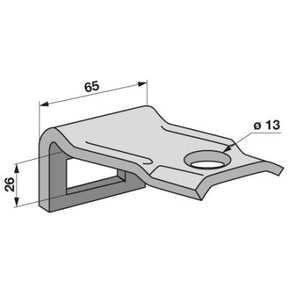 Zinkenhalter 45x12mm für Rahmen 50x12mm – Striegel Ersatzteil