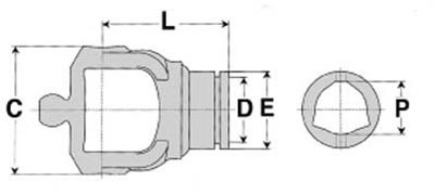 Innengabel f. Innenrohr