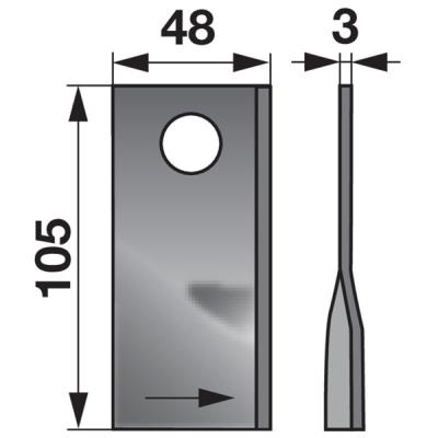 Kreiselmäherklingen links 570437 zu Niemeyer Scheibenmäher