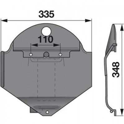 Gleitkufe 1362286 links zu Vicon-PZ Scheibenmäher