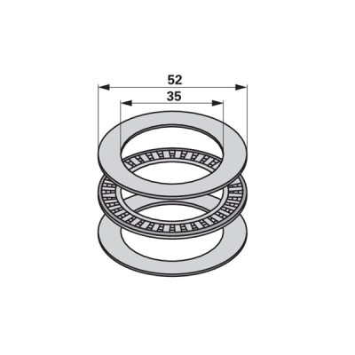 Axial-Nadellager 06215001 zu Deutz-Fahr