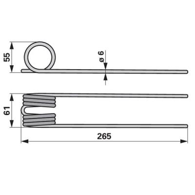 Bandrechwenderzinke zu SIP 260 mm