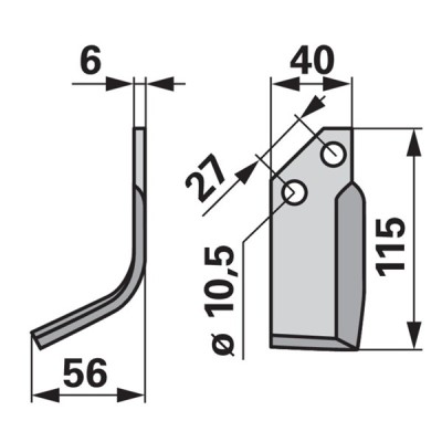 Bogenmesser links zu BCS B580.48425.1