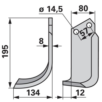 Bogenmesser links zu Celli 722538
