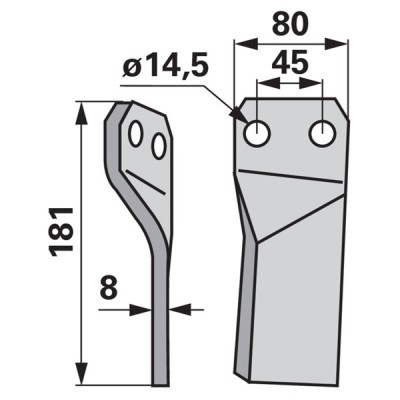 Bogenmesser links zu Cobra 26100418