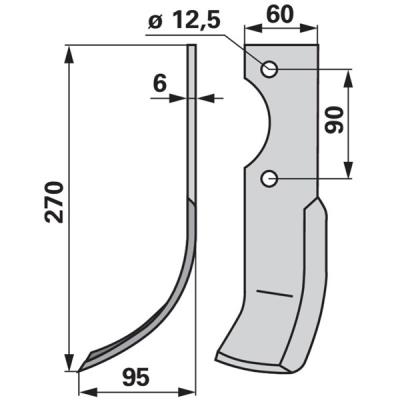 Bogenmesser links zu Ferrari 74-75HP24