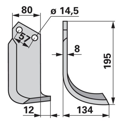 Bogenmesser rechts zu Celli 722537
