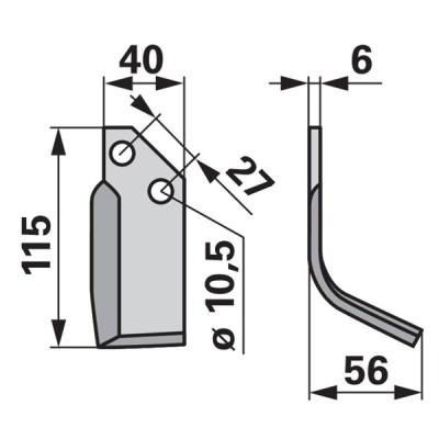 Bogenmesser rechts zu Reform B580.48426.2