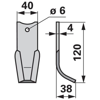 Bogenmesser zu Agria 06622