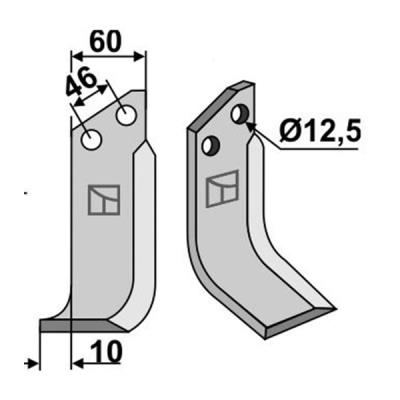 Bogenmesser links zu Agromec 12000201