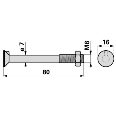 Bucher Senkschraube M8 x 80 H925.650.330